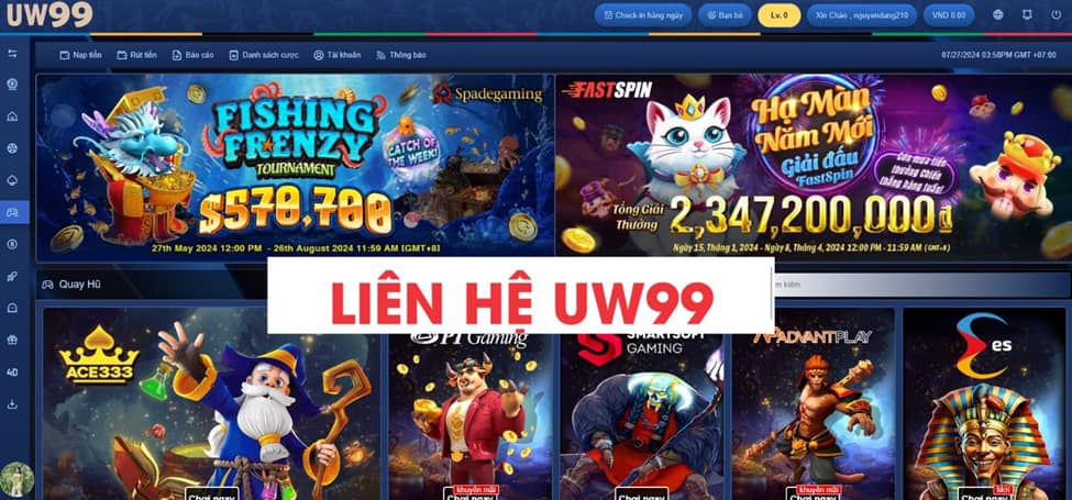 Liên hệ UW99 nhanh chóng, an toàn